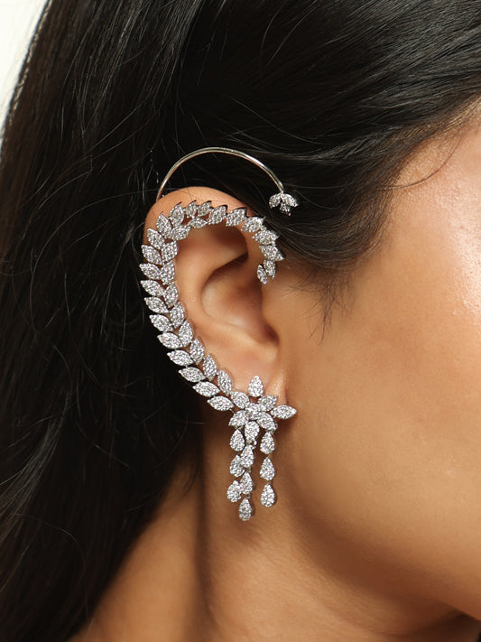 Asteria Vine Crystal Ear Cuffs