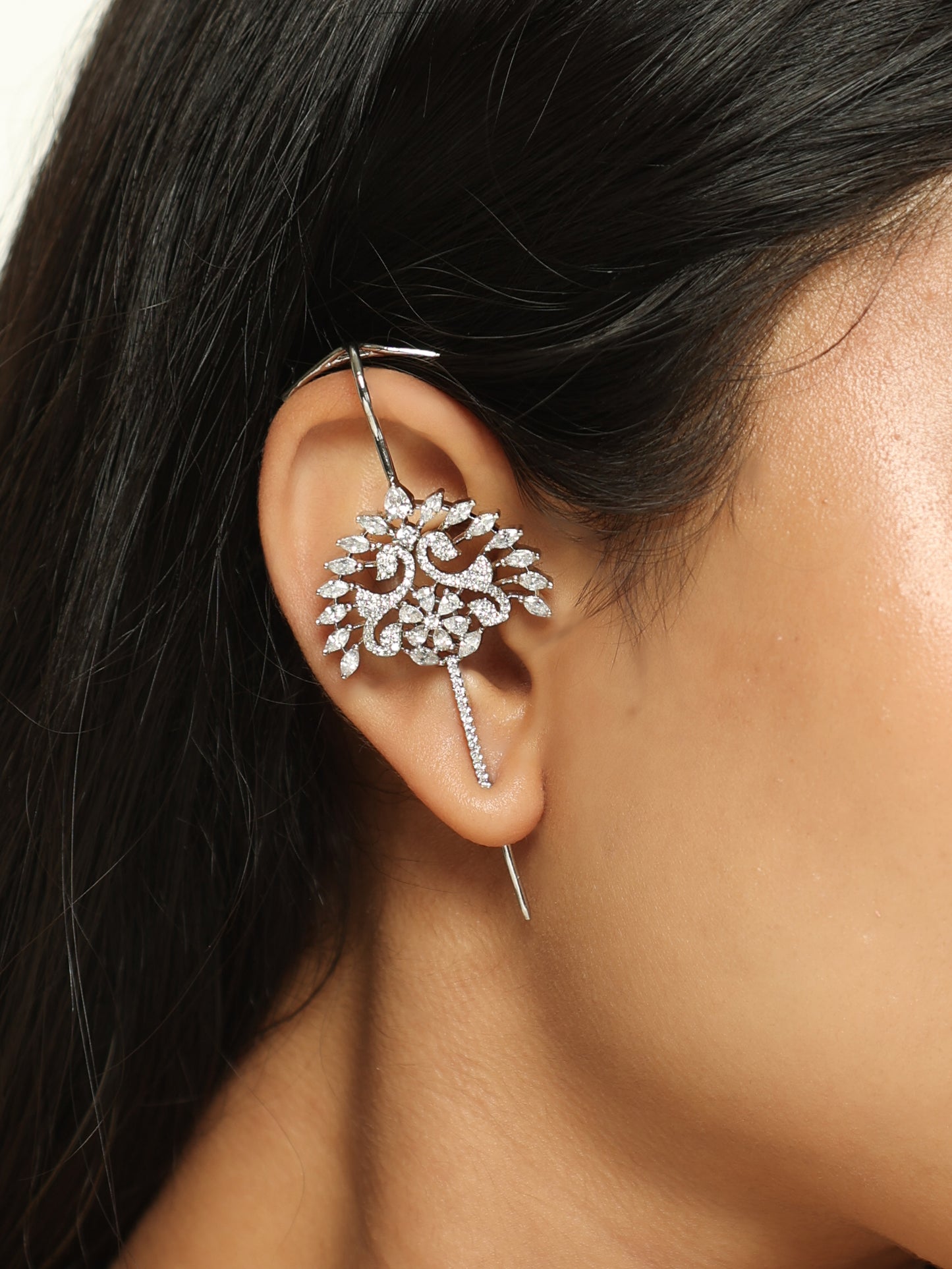 Astra Bloom Crystal Ear Cuffs