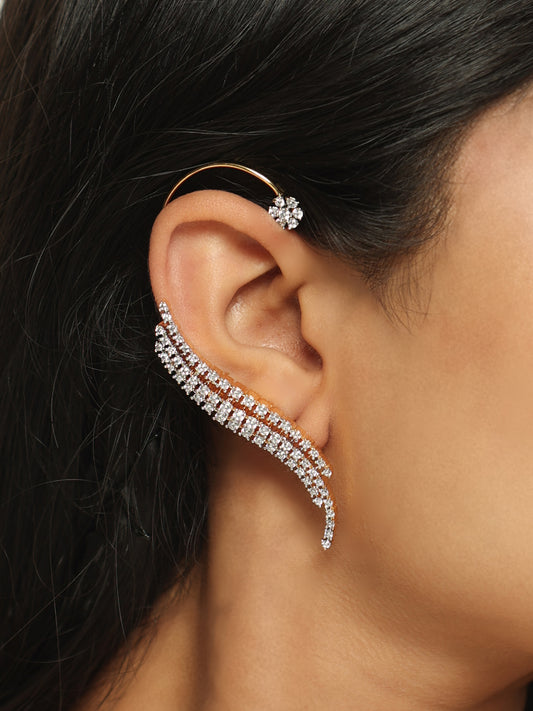 Aureate Angel Wing Ear Cuffs