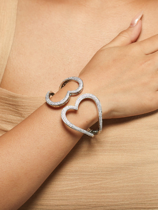 Infinity Sparkle Open Cuff Bracelet