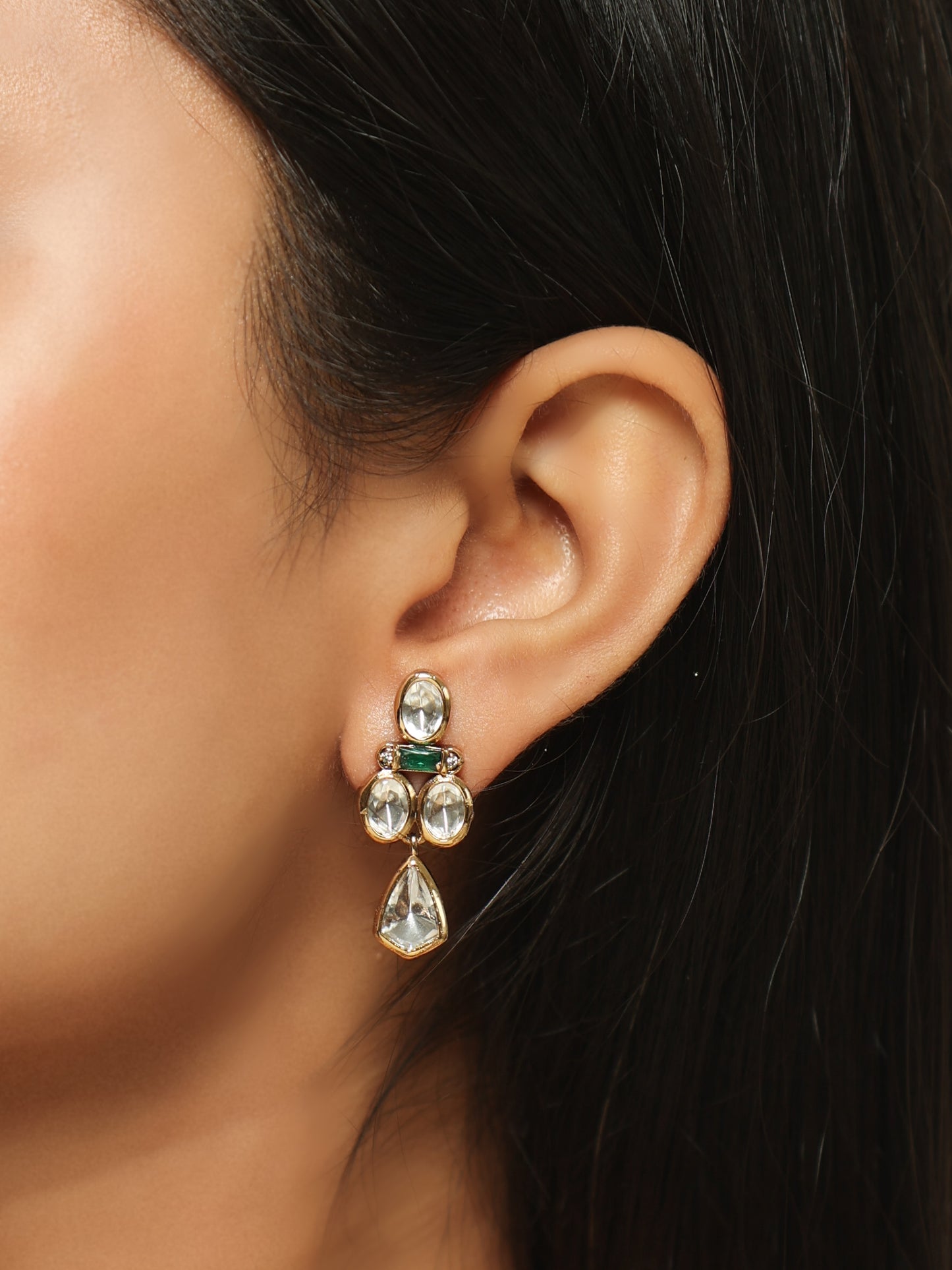 Emerald Dew Polki Choker Set