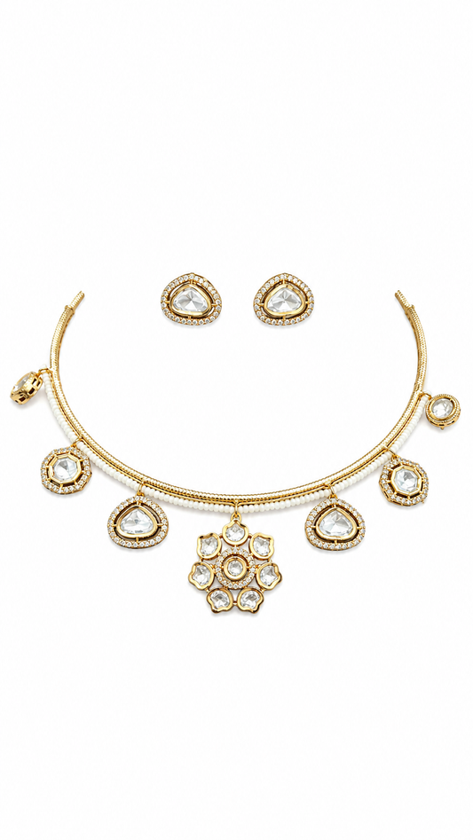 Royal Kundan Charm Choker Set