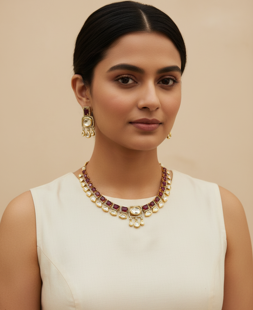 Scarlet Dynasty Kundan Set