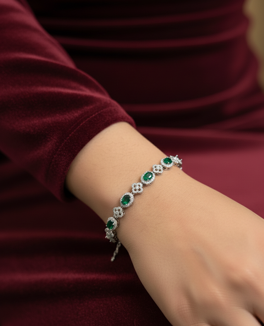Emerald Blossom Harmony Bracelet