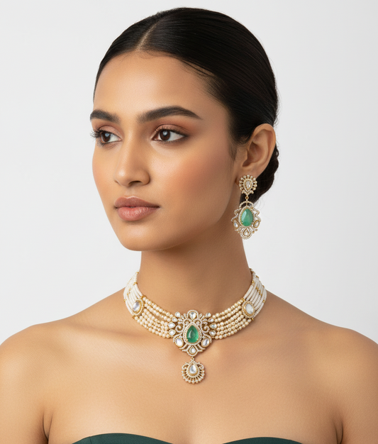 Mint Radiance Heritage Choker Set