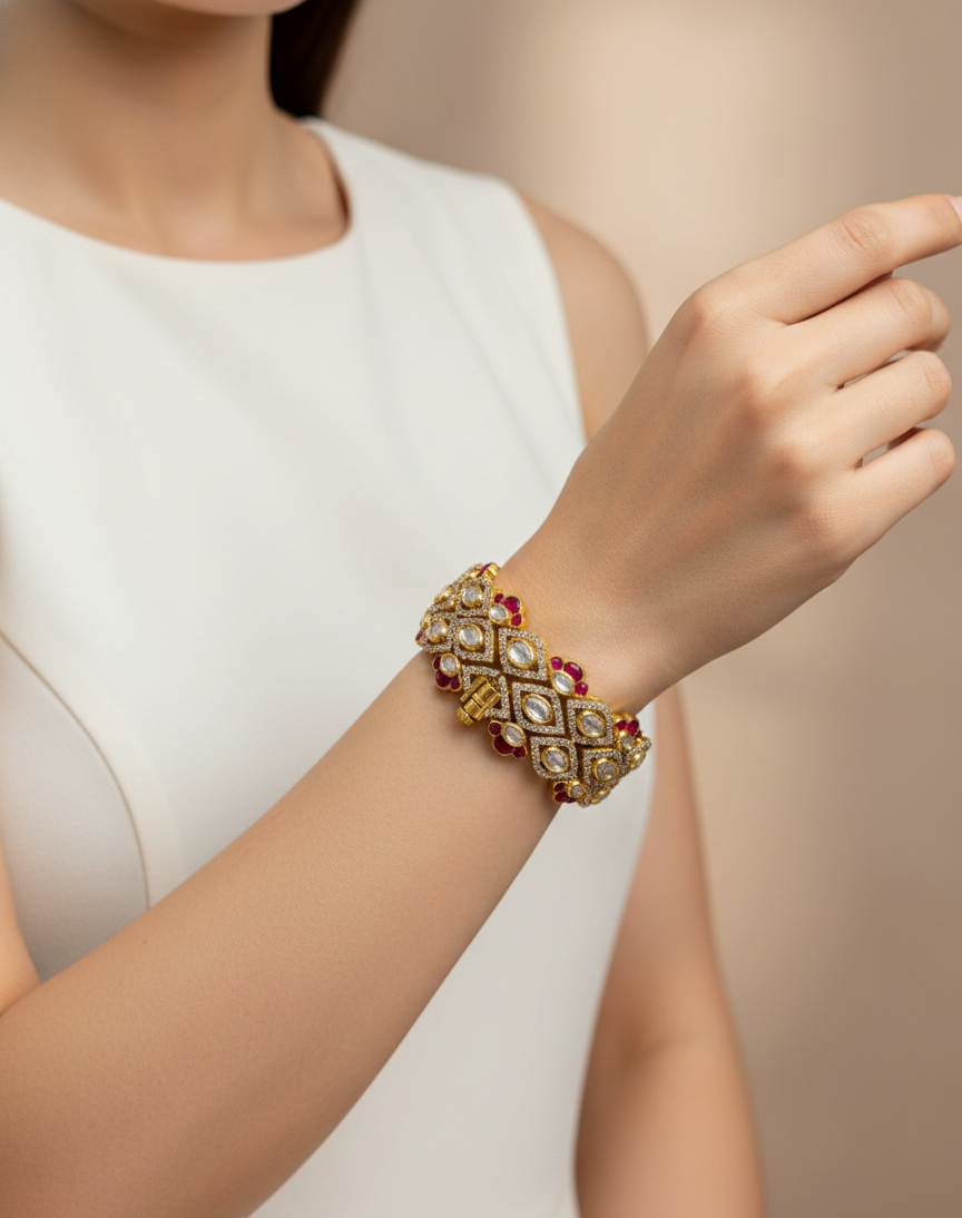 Regal Ruby Polki Kada