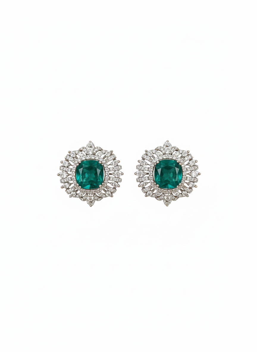Emerald Frost Radiance Studs