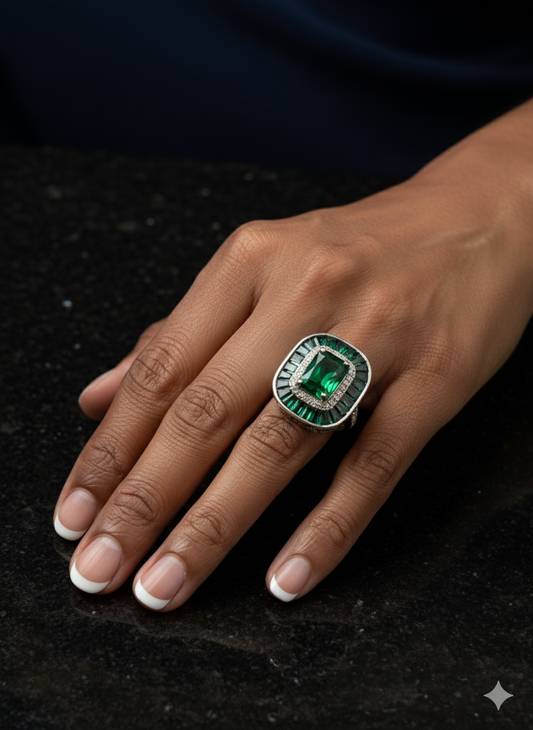 Sovereign Emerald Radiance Ring