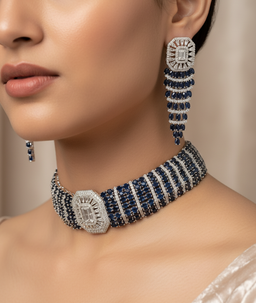 Sapphire Dynasty Regal Choker Set