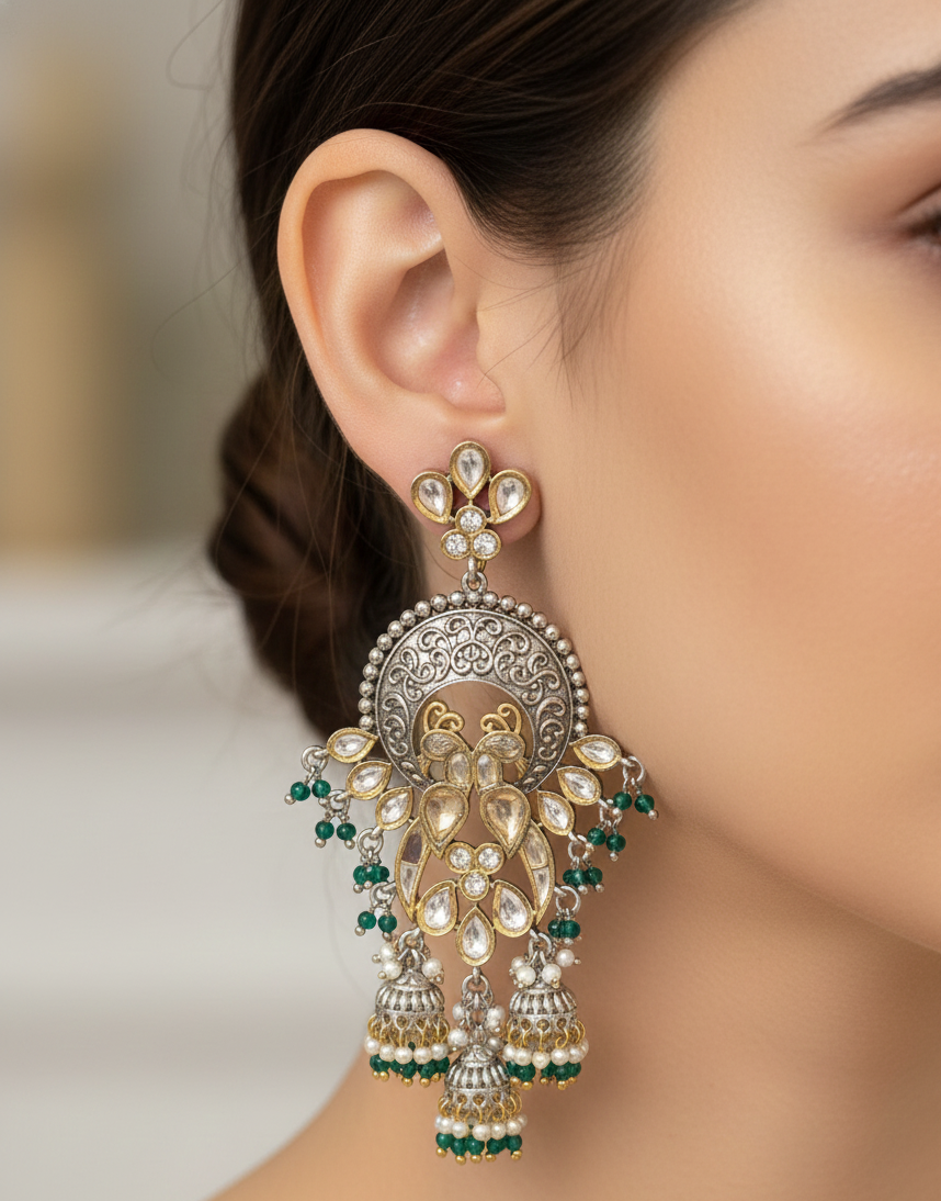 Jahanara Pearl Polki Drops
