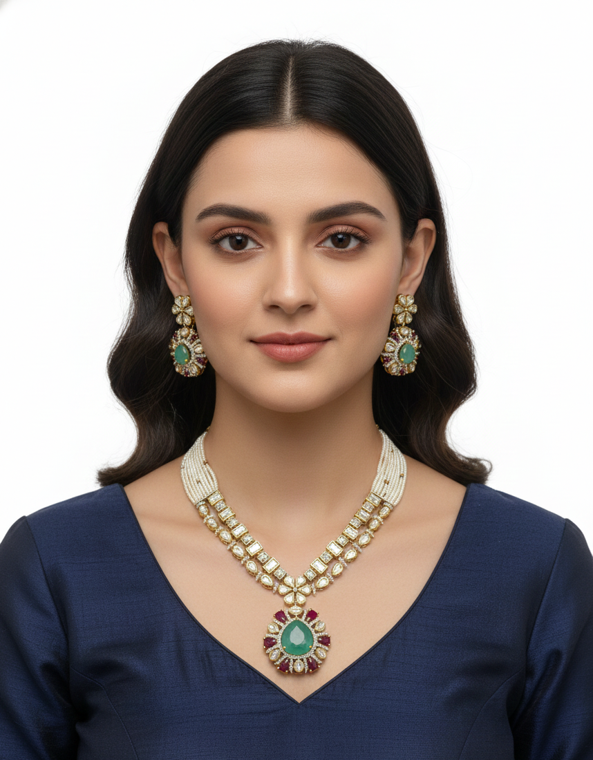 Emerald Noor Royale Necklace Set