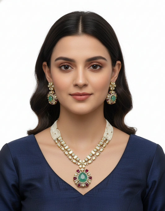 Emerald Noor Royale Necklace Set