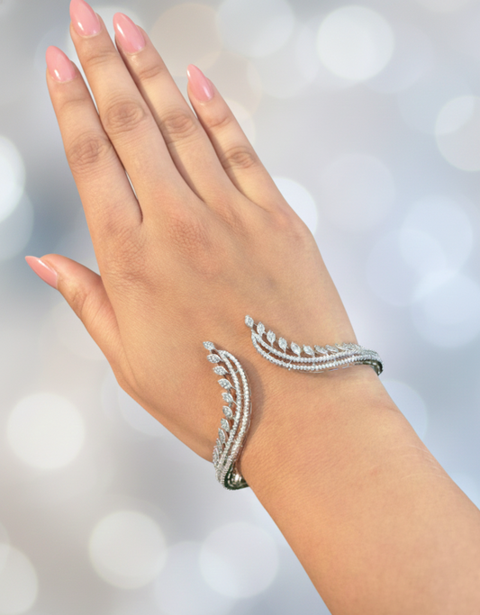 Velora Diamond Leaf Cuff