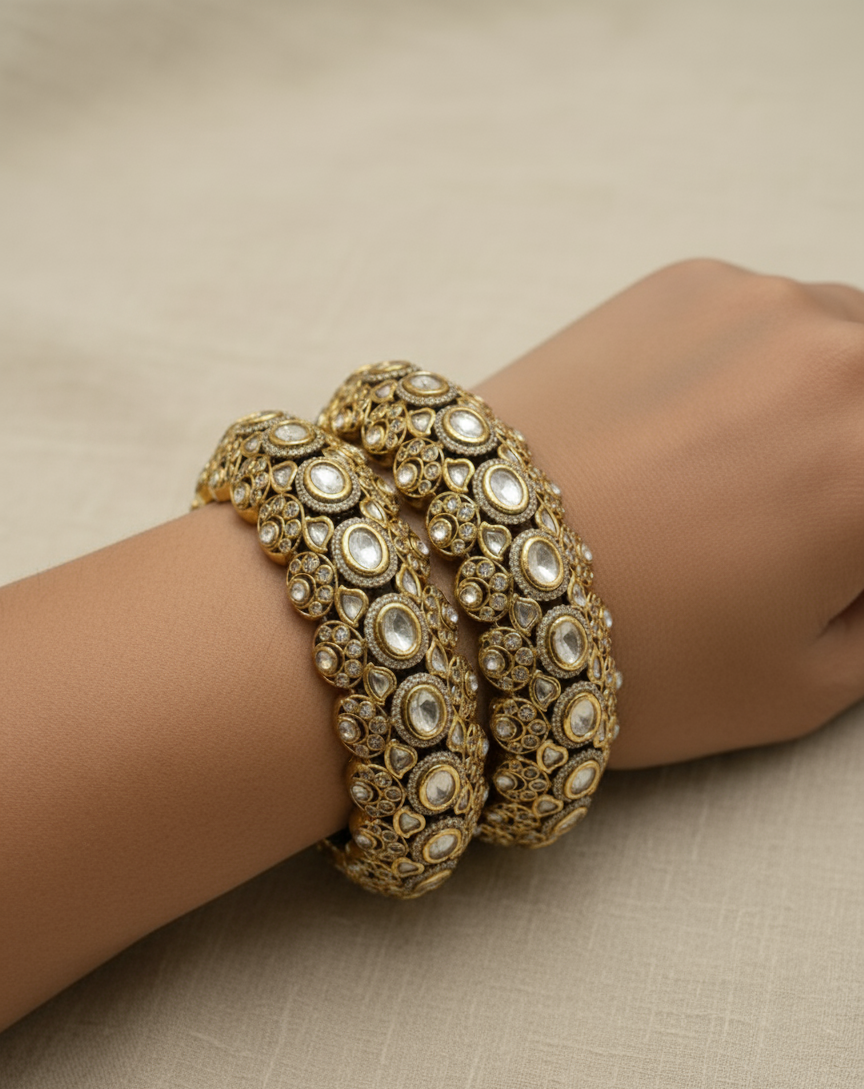 Regal Kundan Dome Bangles