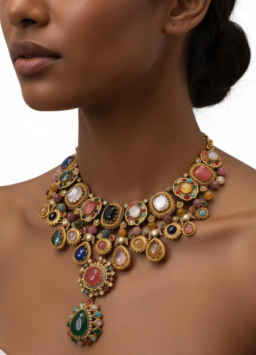 Navratna Noor Heritage Necklace