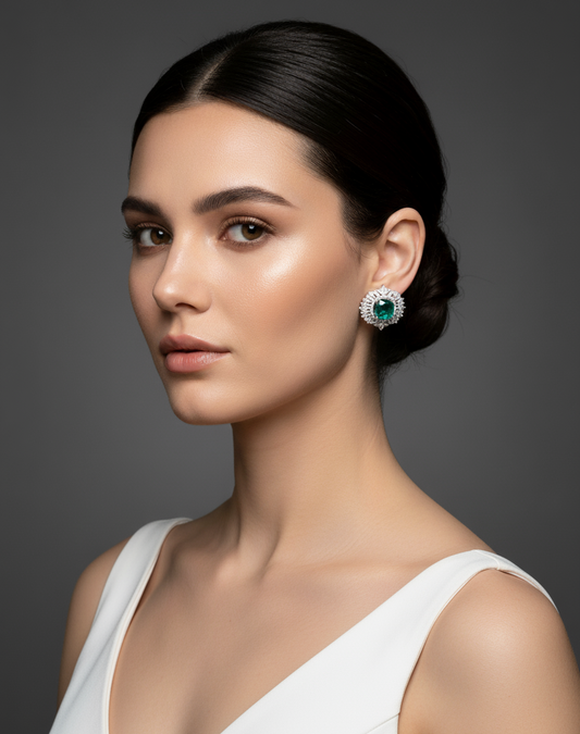 Emerald Frost Radiance Studs