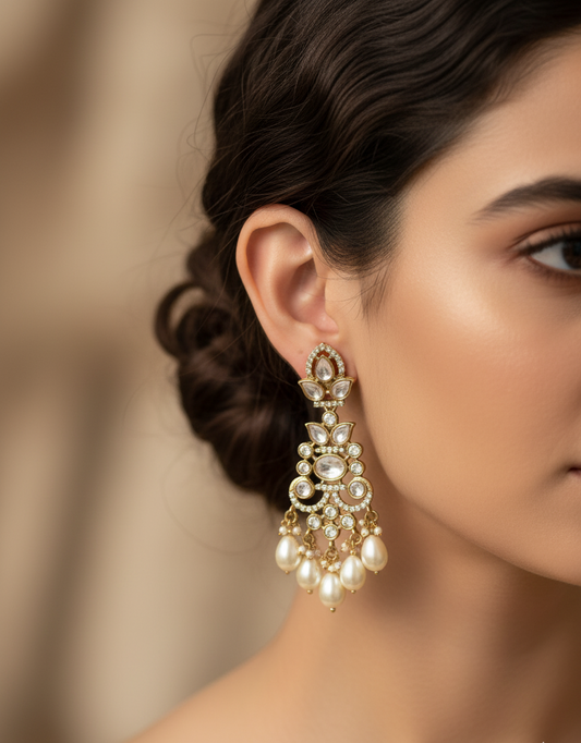 Regal Noor Kundan Pearl Chandbali