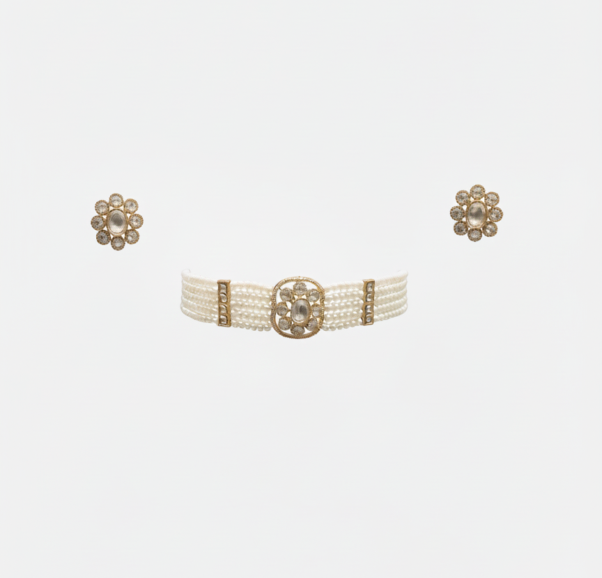 Aarohi Antique Pearl Choker Set