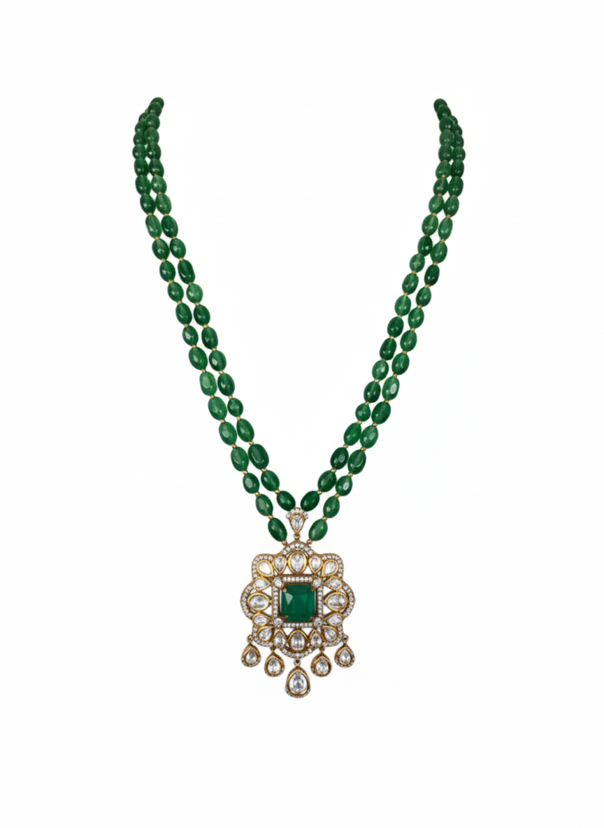 Verdant Heirloom Kundan Royale Necklace