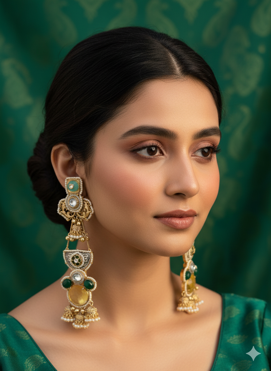 Royal Heritage Kundan Jadau Earrings