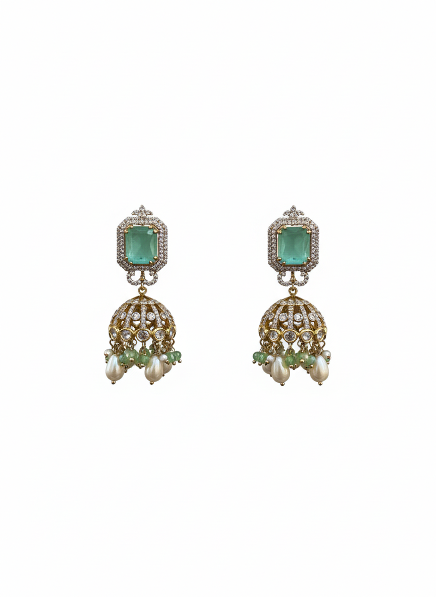 Emerald Royale Dome Earrings