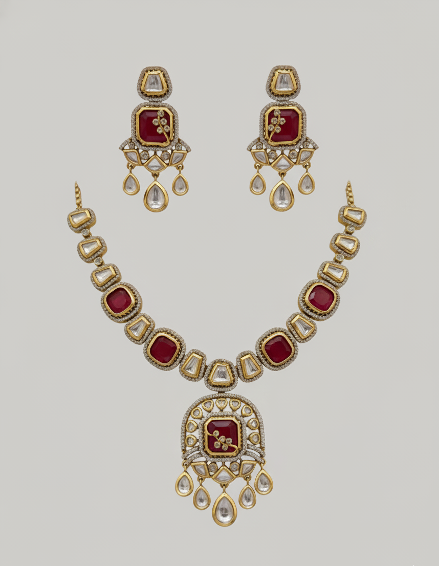 Imperial Scarlet Polki Majesty Set