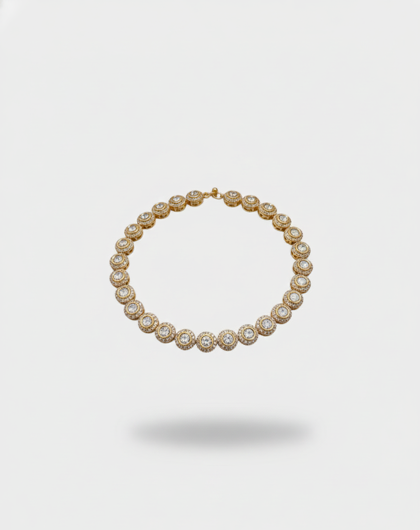 Ivory Halo Diamond Necklace