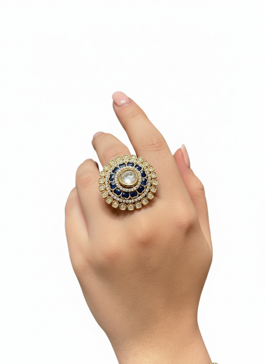 Sapphire Regal Aura Ring