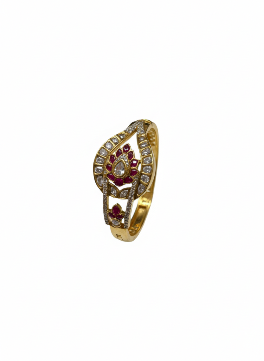 Ruby Crest Teardrop Cuff