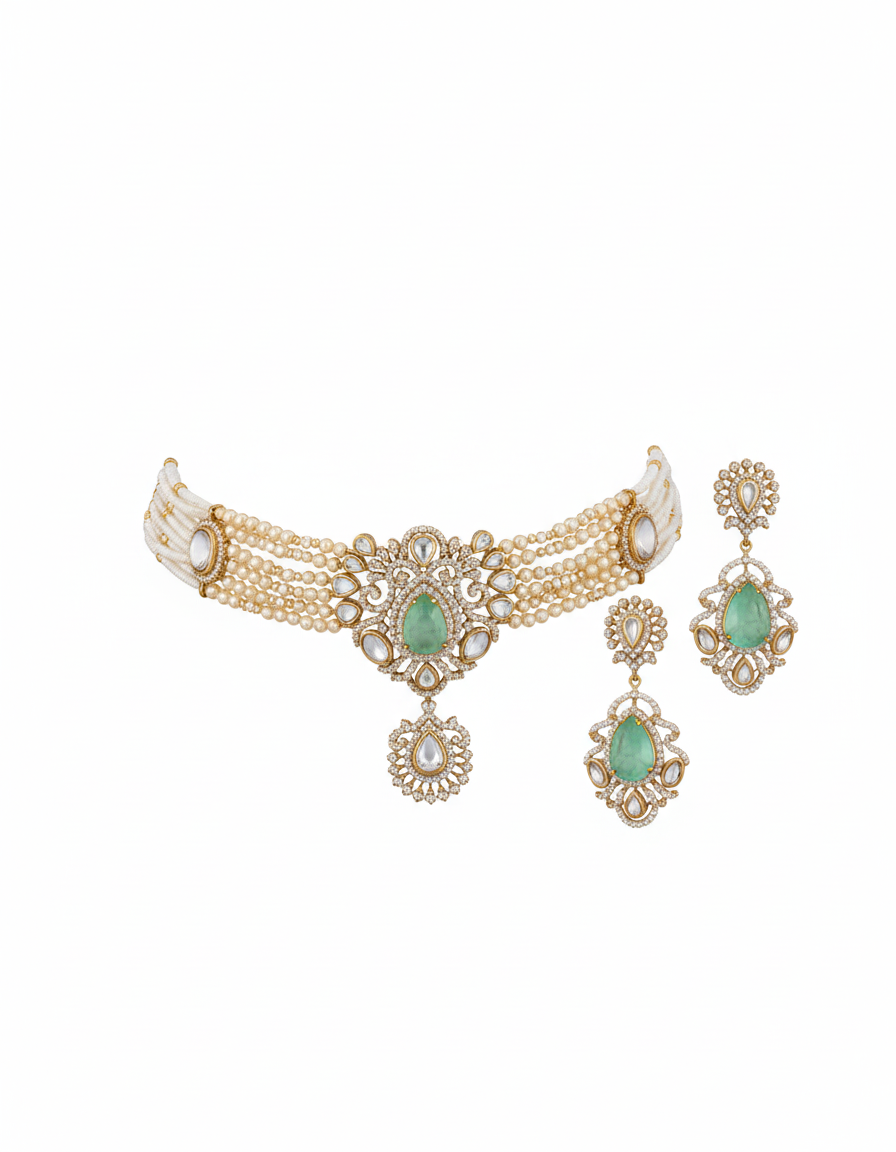 Mint Radiance Heritage Choker Set