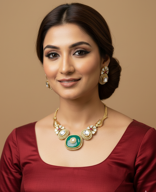 Emerald Dynasty Kundan Set