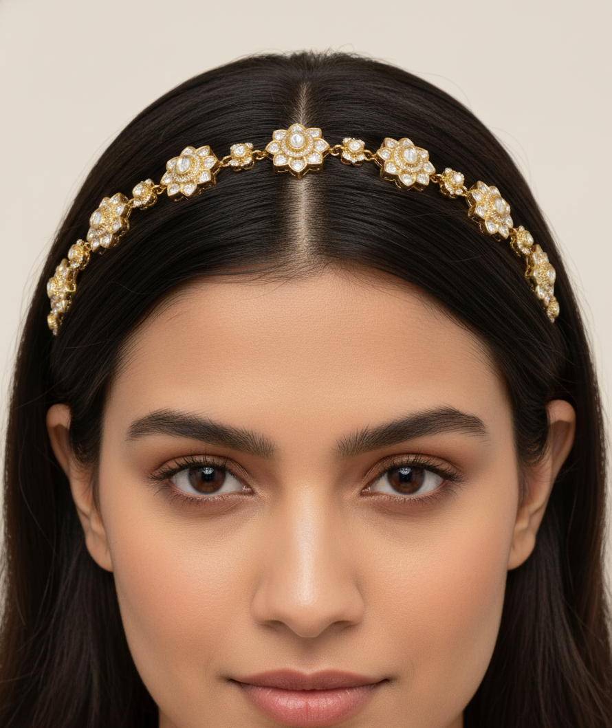 Aurelia Floral Polki Sheeshpatti