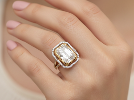 Ivory Radiance Cushion Ring