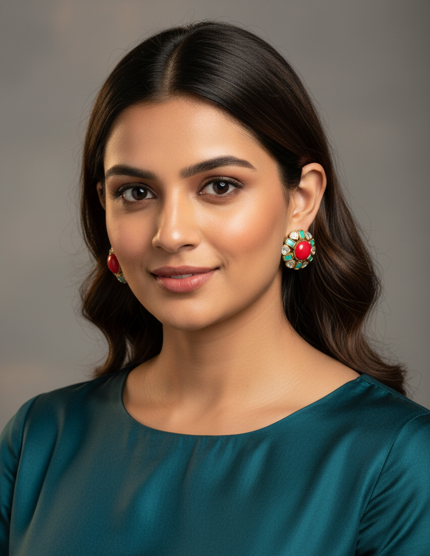 Regal Rosaline Polki Studs