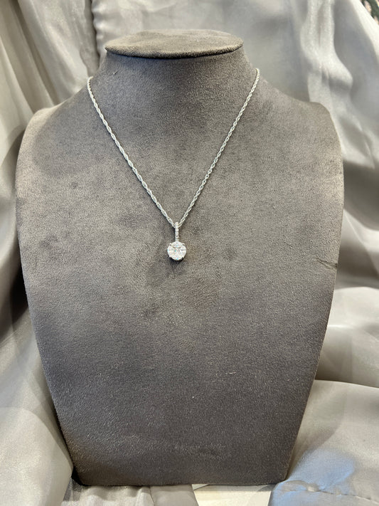 Celeste Solitaire Diamond Pendant