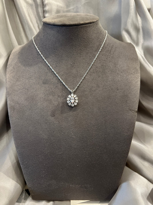 Snowflake Whisper Diamond Pendant