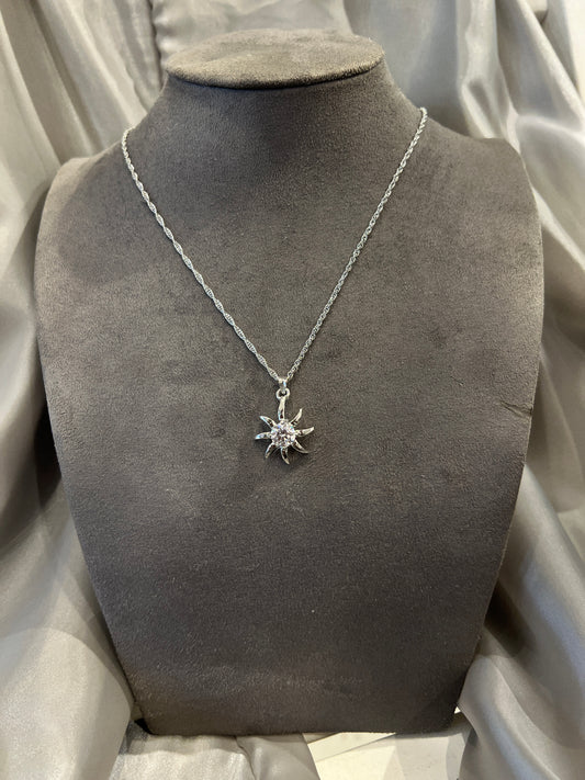 Celestial Burst Diamond Pendant