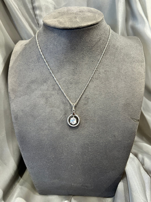 Celeste Radiant Circle Pendant