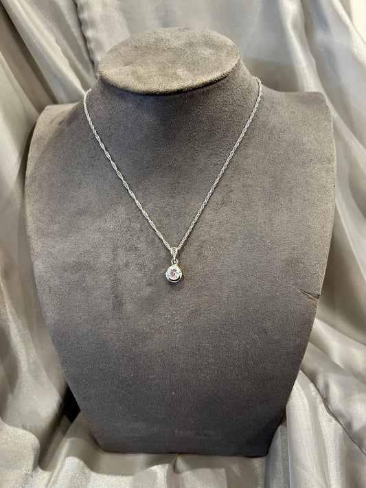Ethereal Solitaire Diamond Pendant