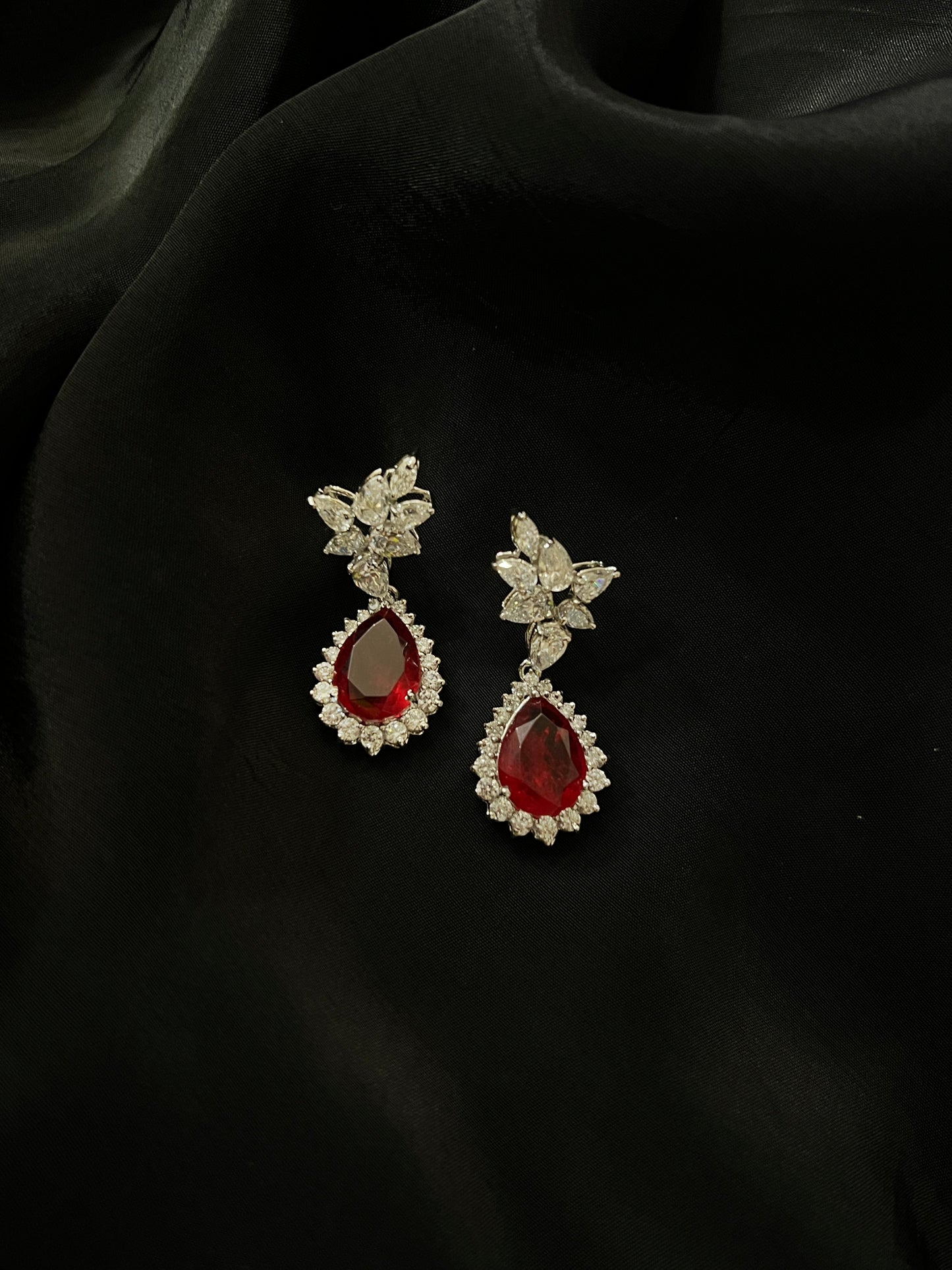 Crimson Bloom Earrings