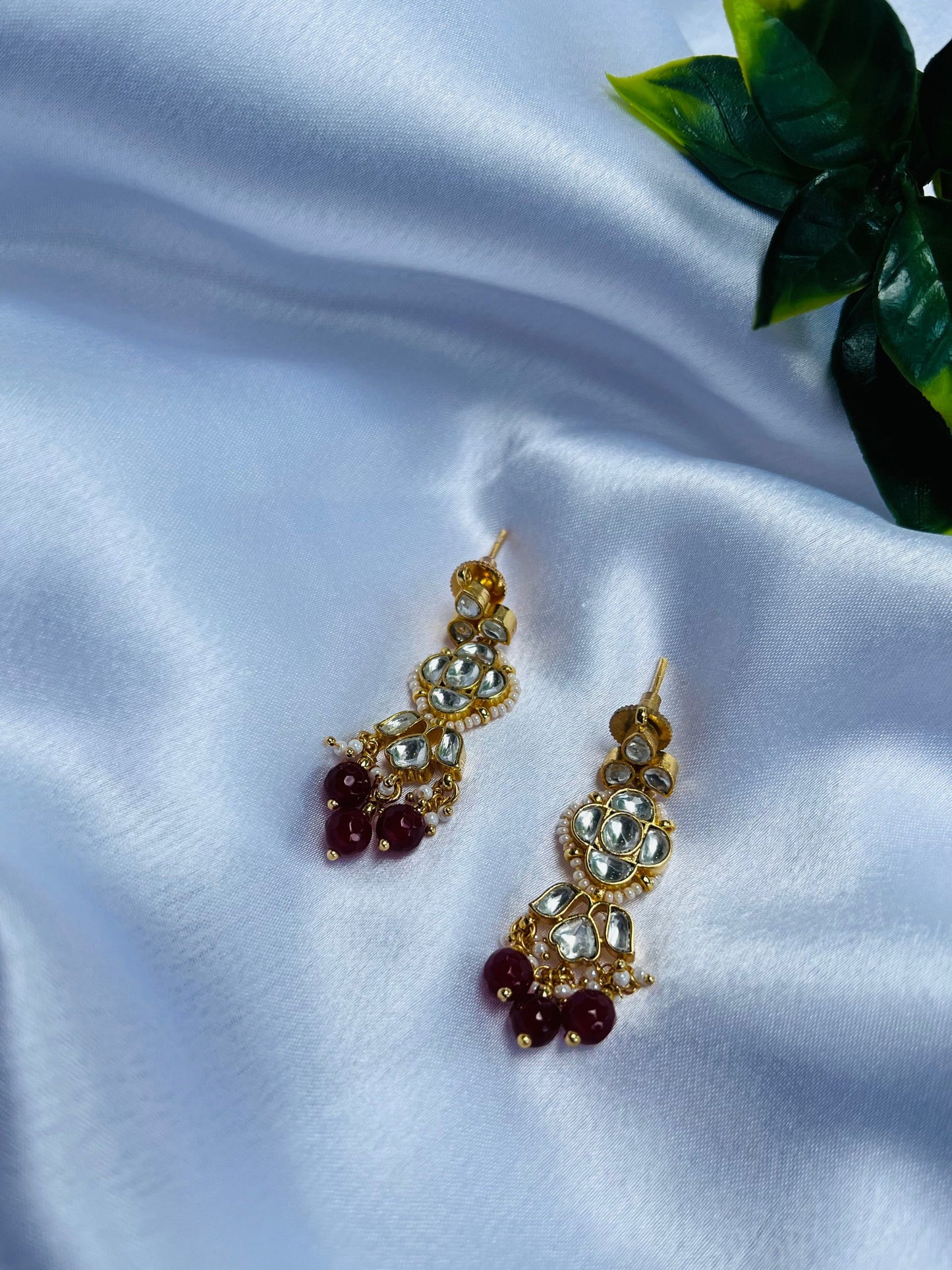 Aastha Diya Ruby Earrings