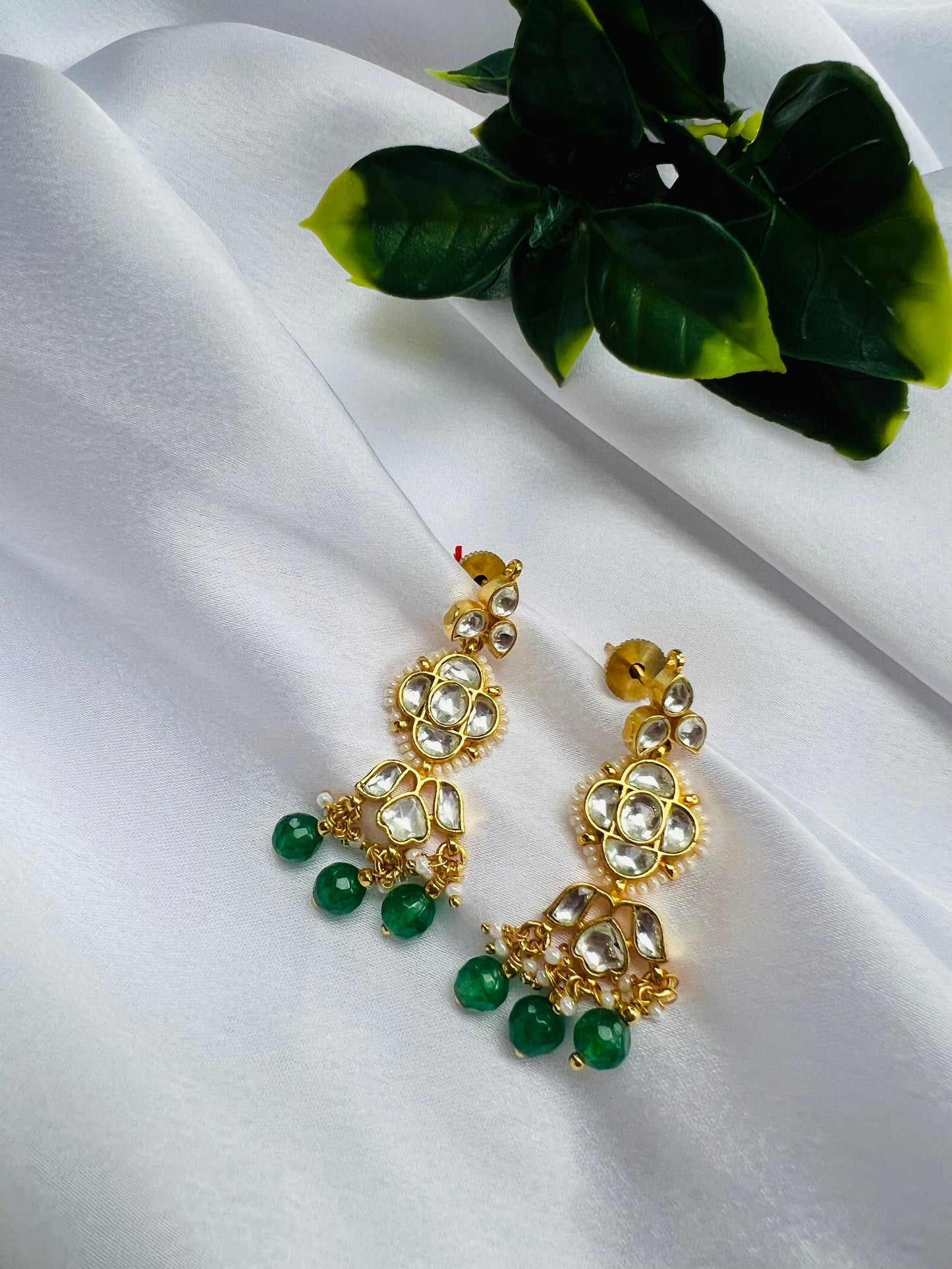 Aastha Diya Emerald Earrings