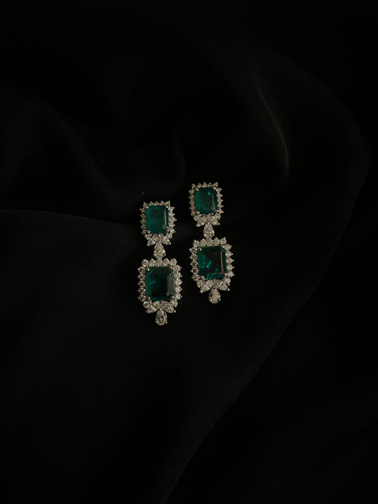 Emerald Regent Statement Earrings