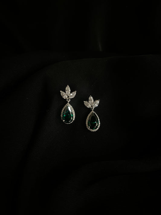 Emerald Teardrop Radiance Earrings