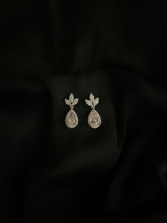 Blush Crystal Dewdrop Earrings