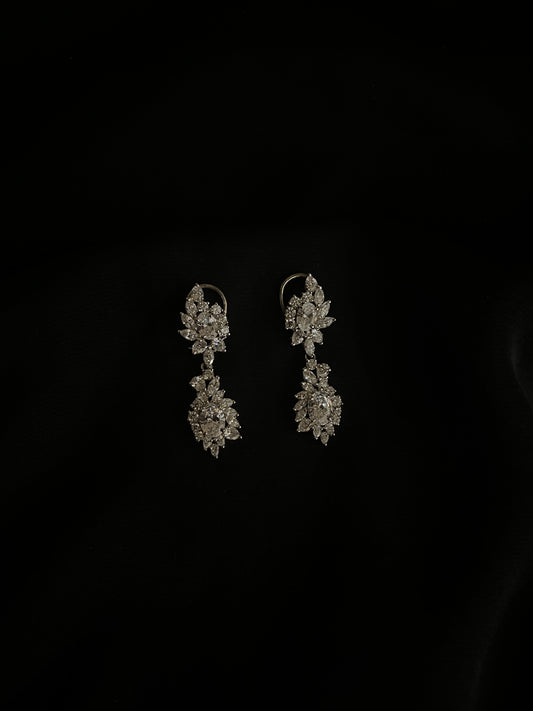 Frosted Flora Drop Earrings