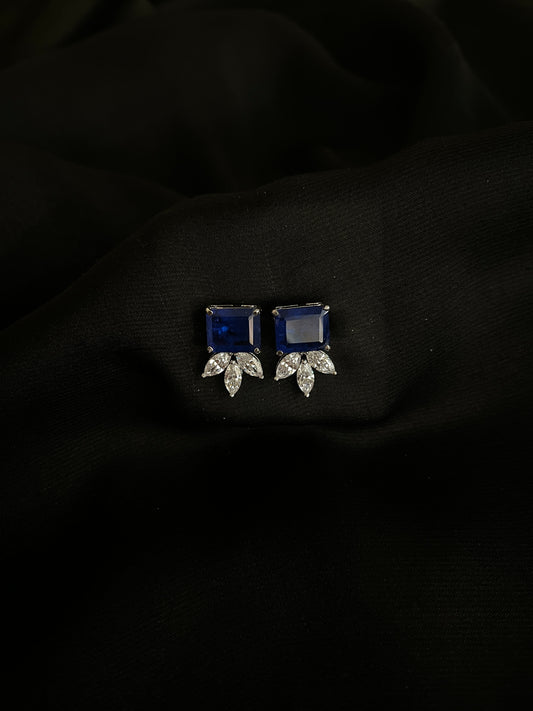 Sapphire Crown Bloom Studs