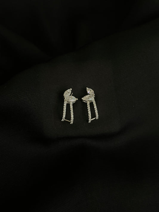 Diamond Flutter Arch Earrings