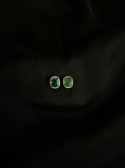 Emerald Cushion Radiance Earrings