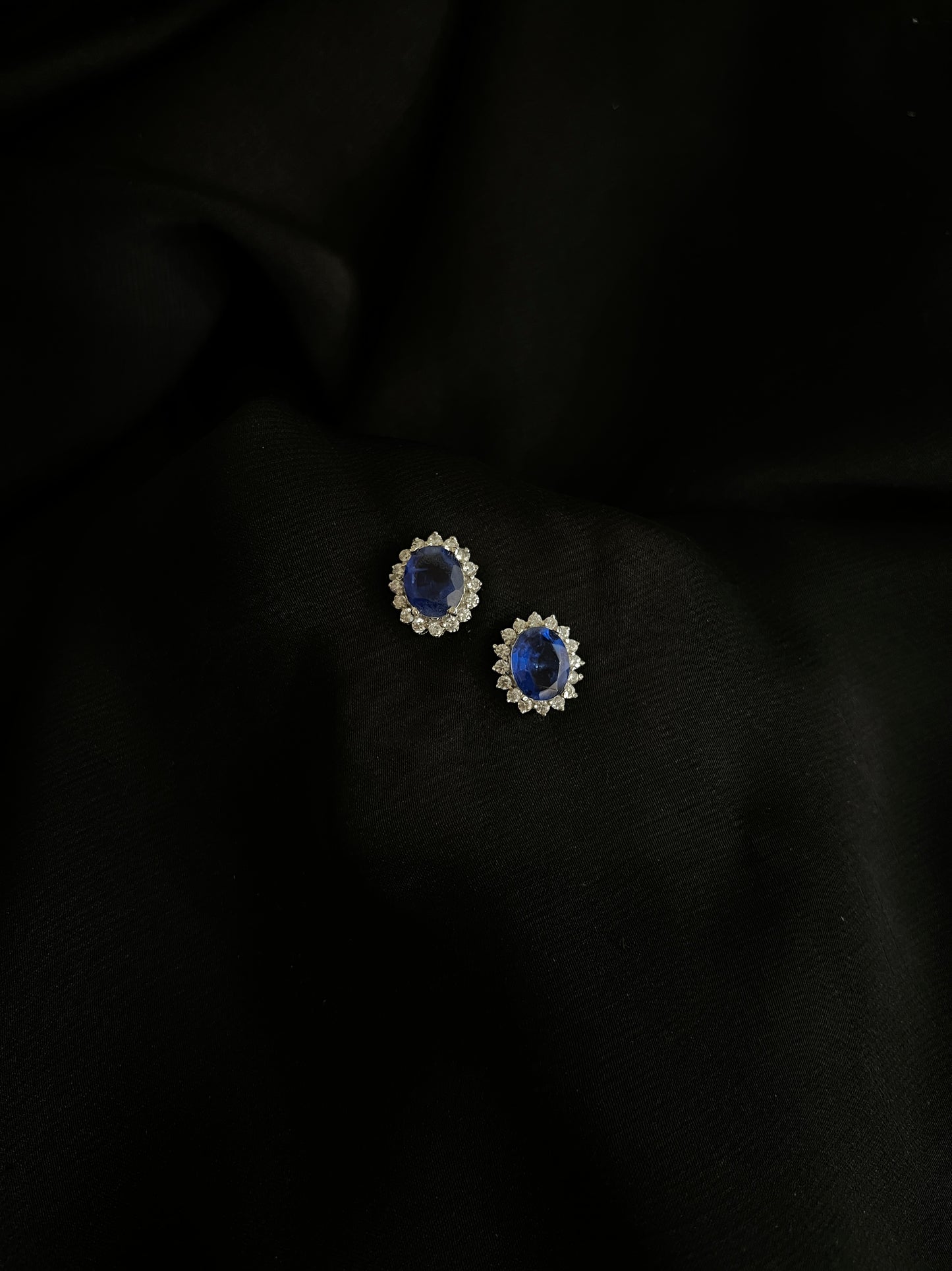 Indigo Crown Earrings